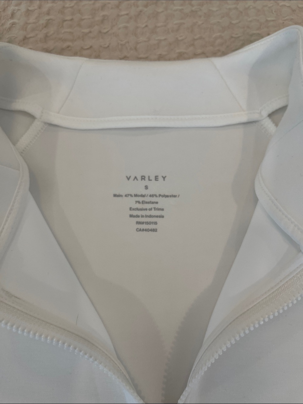 Varley Ebba Half-Zip Sweatshirt White Size Small - Picture 3 of 9